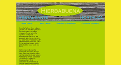 Desktop Screenshot of hierbabuenarestaurante.com